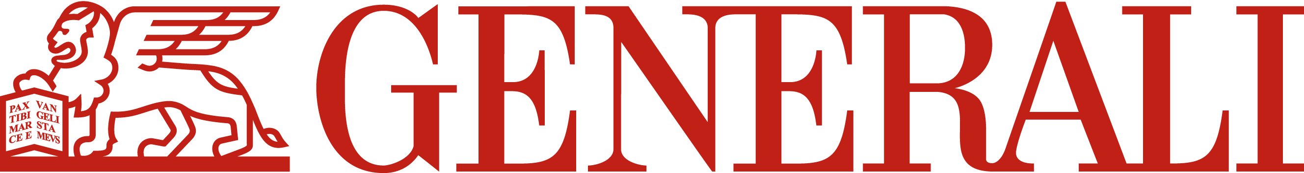 Grafika ukazująca logo i napis firmy ubezpieczeniowej Generali
