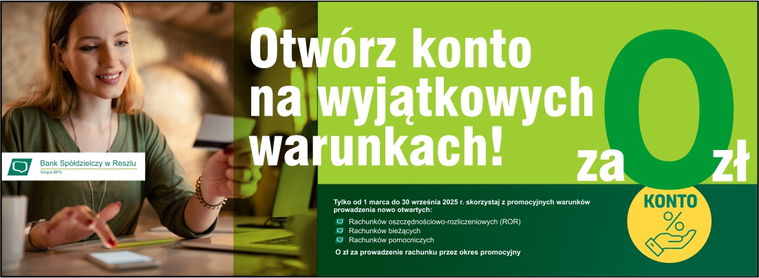 Obraz z ofertą konta za 0 złoty